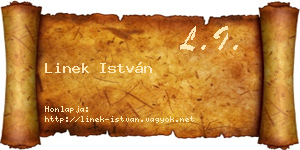Linek István névjegykártya