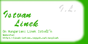 istvan linek business card